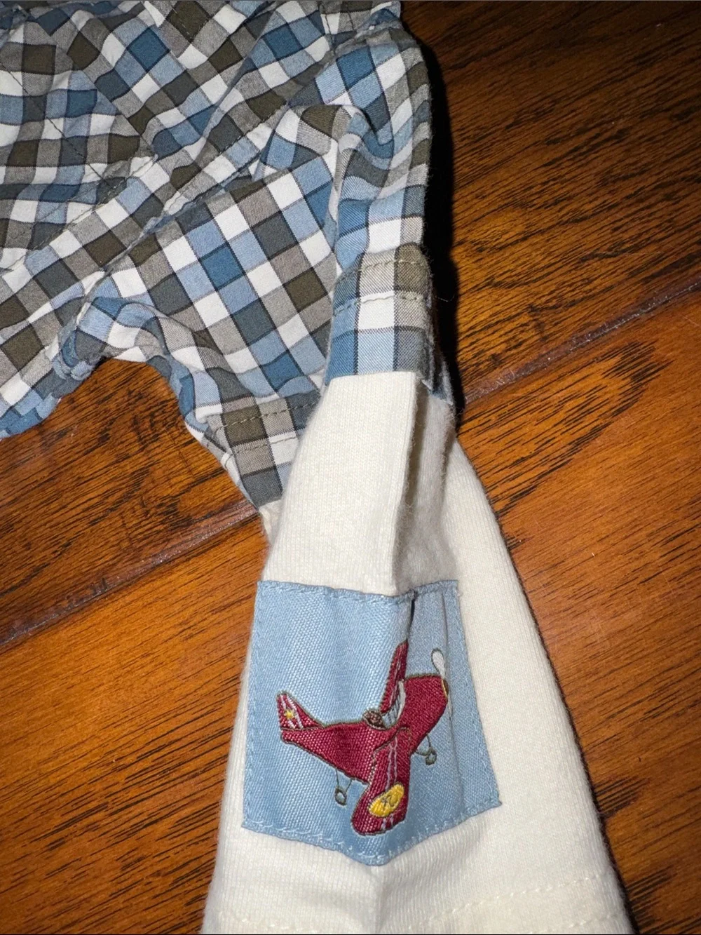 Gymboree Blue, Navy & White Plaid Button-Down Shirt